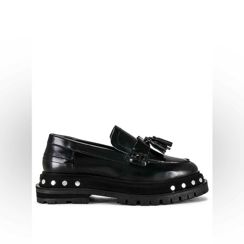 Free People Black Tassel Loafers sz 9